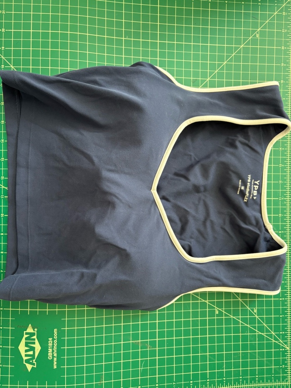 YPB Navy Contrast-Trim Tank Top - Picture 4 of 5